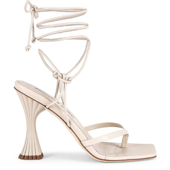 A'mmonde Atelier Anastassia 100 Ankle Tie in Ivory